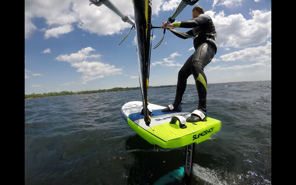Cruising Stance with the Naish Lift Foil Windsurf Sail
