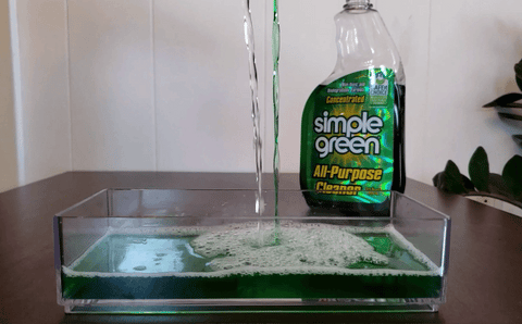 Simple Green and Water Mixture to Clean a Razor