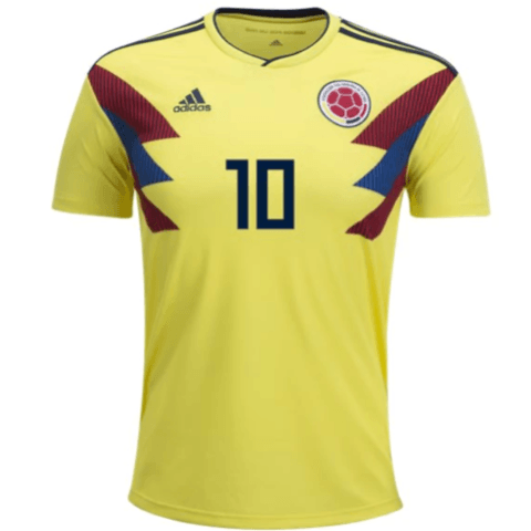 Colombia 2018 Home Jersey James 