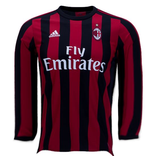 ac milan long sleeve jersey