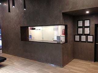 Office concierge window and counter construction in the Melbourne CBD