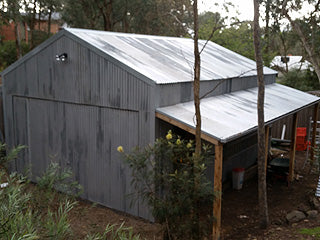 Structural renovations to a large shed in Eltham