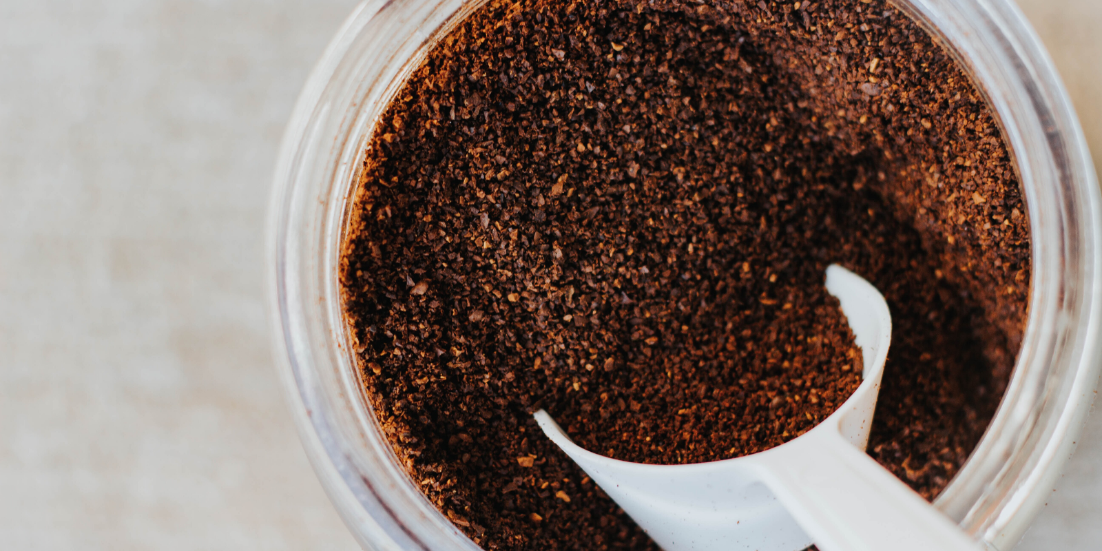 over exfoliating the skin. coffee grounds