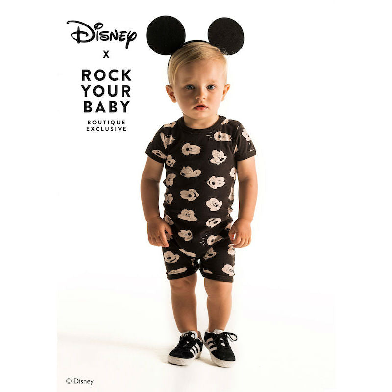 Rock Your Baby Mickey Visage SS Playsuit
