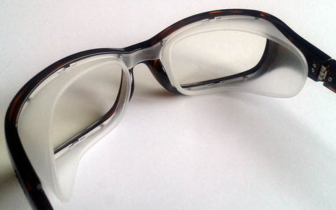 Silicone eye cup on Ziena glasses