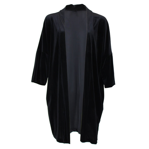 Velvet Kimono Cardigan - Black Velvet Kimono Cardigan - Black