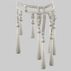 OBJECT AND DAWN - PEARL AMAYA MODULAR GARTER BELT W/ WHITE TASSELS