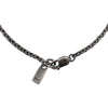CROSS ELEMENTS - NECKLACE WITH CROSS AND BLACK SPINEL INSERTS (Sterling Silver)