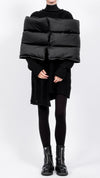 LA HAINE INSIDE US - LONG DOWN JACKET WITH REMOVABLE BOTTON, IN BLACK