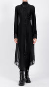 SANCTA MUERTE - LONG SHIRT DRESS, IN BLACK