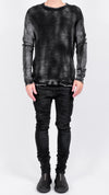 MD75 - KNITTED LIGHT SWEATER, IN HANDWASHED BLACK