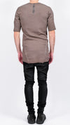 ISAAC SELLAM - RIB T SHIRT, IN TAUPE