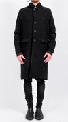 NOSTRA SANTISSIMA - WOOL COAT, IN BLACK