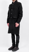 NOSTRA SANTISSIMA - WOOL COAT, IN BLACK