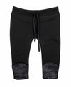 SONS OF SIOUX - COTTON LEGGINGS WITH LEATHER EFFECT DETAILS, IN BLACK