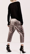 NOSTRA SANTISSIMA - OVERSIZED WASHED DENIM TROUSERS, IN WHITE