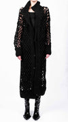DAVID'S ROAD - KNITTED CARDIGAN WITH STONES, IN BLACK