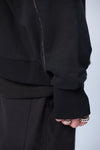 THOM KROM - OVERSIZED HOODED SWEATER MS 167, IN BLACK