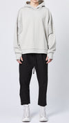 THOM KROM - OVERSIZED HOODED SWEATER MS 167, IN SILVER