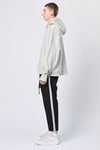 THOM KROM - OVERSIZED HOODED SWEATER MS 167, IN SILVER