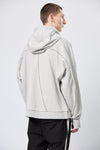 THOM KROM - OVERSIZED HOODED SWEATER MS 167, IN SILVER