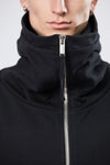 THOM KROM - OVERSIZED HOODED ZIP JACKET MSJ 628, IN BLACK