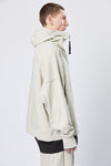 THOM KROM - OVERSIZED HOODED ZIP JACKET MSJ 628, IN SAND