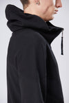 THOM KROM - SWEATSHIRT HOODED ZIP JACKET MSJ 632, IN BLACK