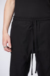 THOM KROM - WOVEN STRETCH DROP CROTCH TROUSERS MST 436, IN BLACK