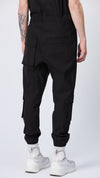 THOM KROM - WOVEN STRETCH DROP CROTCH TROUSERS MST 436, IN BLACK