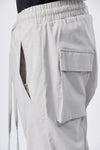 THOM KROM - WOVEN STRETCH DROP CROTCH TROUSERS MST 436, IN SILVER