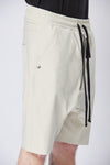 THOM KROM - WOVEN STRETCH MATERIAL DROP CROTCH SHORTS MST 439, IN SAND