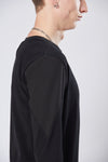 THOM KROM - LONG SLEEVE SLIM FIT TOP MTS 770, IN BLACK