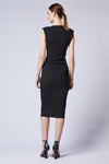 THOM KROM - SLIM FIT DEEP V NECK DRESS WD 11, IN BLACK