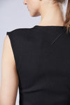 THOM KROM - SLIM FIT DEEP V NECK DRESS WD 11, IN BLACK