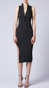 THOM KROM - TURTLENECK DRESS WITH ZIP DETAIL WD 14, IN BLACK