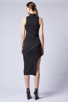 THOM KROM - TURTLENECK DRESS WITH ZIP DETAIL WD 14, IN BLACK