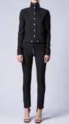 THOM KROM - STAND UP COLLAR JACKET MSJ 471, IN BLACK