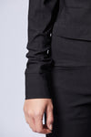 THOM KROM - STAND UP COLLAR JACKET MSJ 471, IN BLACK