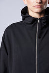 THOM KROM - HOODED SWEAT JACKET WSJ 472, IN BLACK