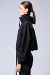 THOM KROM - HOODED SWEAT JACKET WSJ 472, IN BLACK