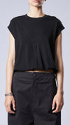 THOM KROM - ROUND NECK LOOSE FIT TOP WTS 510, IN BLACK