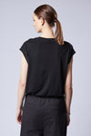 THOM KROM - ROUND NECK LOOSE FIT TOP WTS 510, IN BLACK