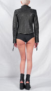 DAVID'S ROAD x VANDERWILT - Leather Jacket with Decorative Zippers in Black