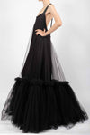 David's Road - Tulle couture dress with straps maxi