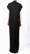 David's Road - Jersey sleeveless dress with leather detail maxi