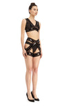 DSTM - ONYX SUSPENDER BELT, IN BLACK