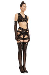 DSTM - ONYX SUSPENDER BELT, IN BLACK