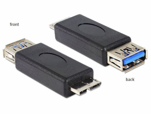 Delock Adapter USB 3.0-A female > micro USB 3.0-B male up to 5 Gb/s nickelplated - Optiwire