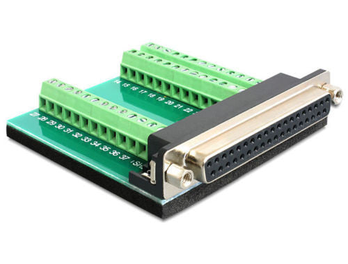 Delock Adapter Sub-D 37 pin female > Terminal Block 39 pin Pitch 3.1 mm DC-37 - Optiwire.ie
